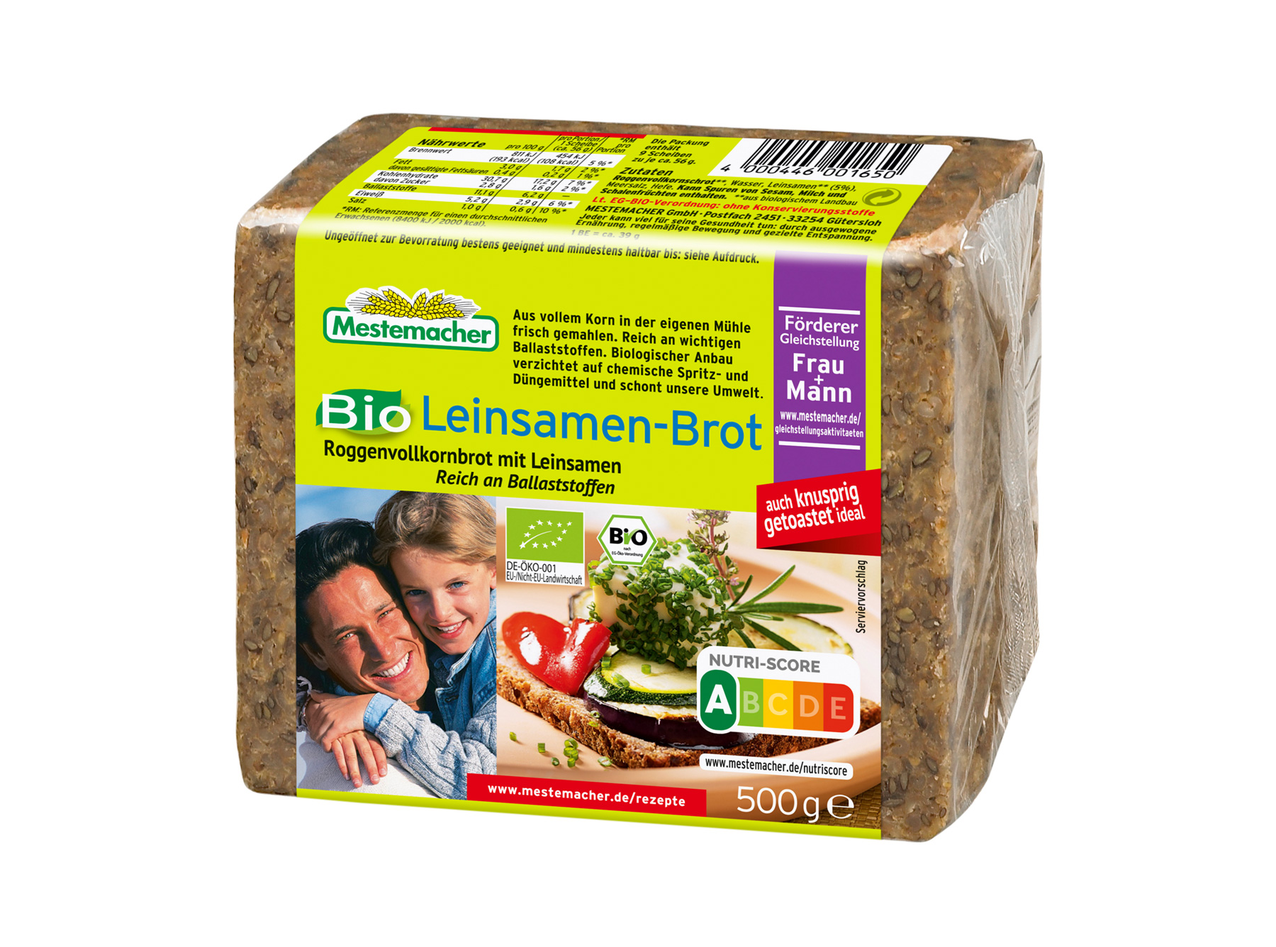 Bio Leinsamen-Brot – Mestemacher.de